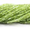 Natural Green Peridot Faceted Cut Tube Beads Strand Length is 14 Inches & Sizes 4mm to 5mm Approx 